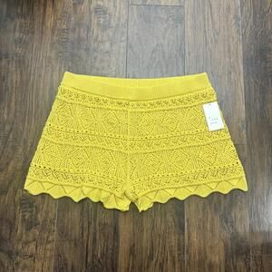 a new day Yellow Knit Women's Shorts XL